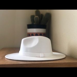 White fedora hat